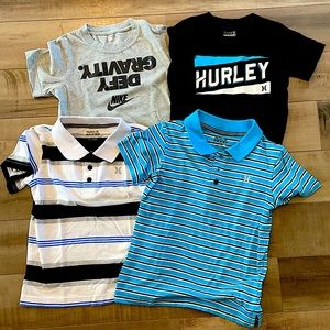 Boys polo and tshirts. Hurley&Nike